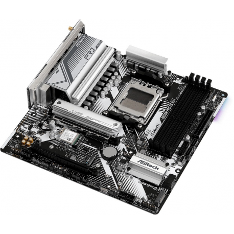 ASRock B650M PRO RS - Motherboard - micro ATX - Socket AM5 - AMD B650 Chipset - USB 3.2 Gen 1, USB 3.2 Gen 2, USB-C 3.2 Gen2, USB-C 3.2 Gen 1 - 2.5 Gigabit LAN - onboard graphics (CPU required) - HD Audio (8-channel) - 3