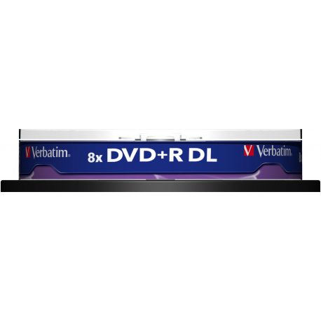 VERBATIM 43666. DVD+R DL Verbatim cake box 10 8.5GB 8x matte silver