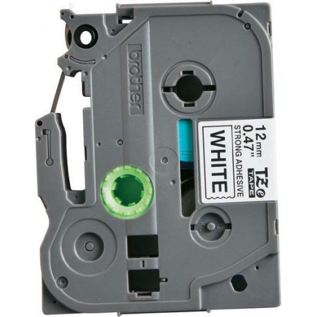 Brother Strong Adhesive - White - Roll (1.2 cm x 8 m) 1 cassette(s) laminated tape - for P-Touch PT-1010, 1080, 1090, 1230, 1290, 2030, 2100, 2430, 2730, 9700, 9800, PT-GL-200 - 1