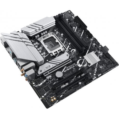 ASUS PRIME B760M-A WIFI - Motherboard - micro ATX - LGA1700 Socket - B760 Chipset - USB 3.2 Gen 1, USB 3.2 Gen 2, USB-C 3.2 Gen 1 - 2.5 Gigabit LAN, Wi-Fi 6, Bluetooth - onboard graphics (CPU required) - HD Audio (8-channel) - 3