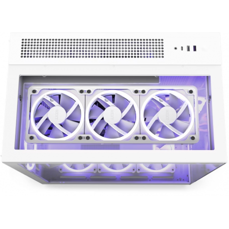NZXT H series H9 Elite - Mid tower - ATX - windowed side panel (tempered glass) - no power supply - matt white - USB / Audio - 1