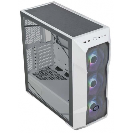 Cooler Master MasterBox TD500 Mesh V2 - Mid tower - SSI CEB - windowed side panel (tempered glass) - no power supply (ATX) - white - USB/Audio - 2