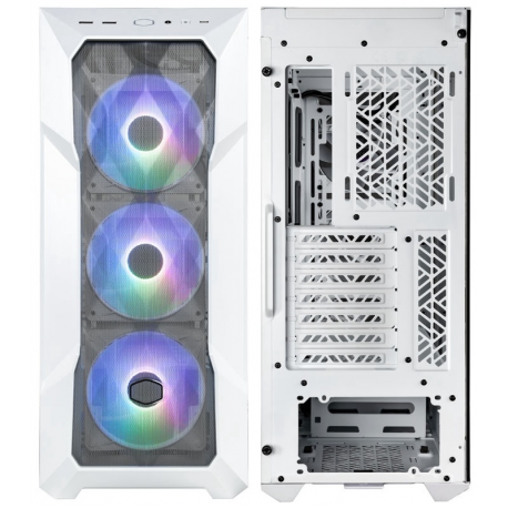 Cooler Master MasterBox TD500 Mesh V2 - Mid tower - SSI CEB - windowed side panel (tempered glass) - no power supply (ATX) - white - USB/Audio - 3