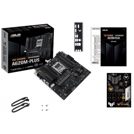 ASUS TUF GAMING A620M-PLUS - Motherboard - micro ATX - Socket AM5 - AMD A620 Chipset - USB 3.1 Gen 1, USB-C 3.2 Gen 1 - 2.5 Gigabit LAN - onboard graphics (CPU required) - HD Audio (8-channel) - 6