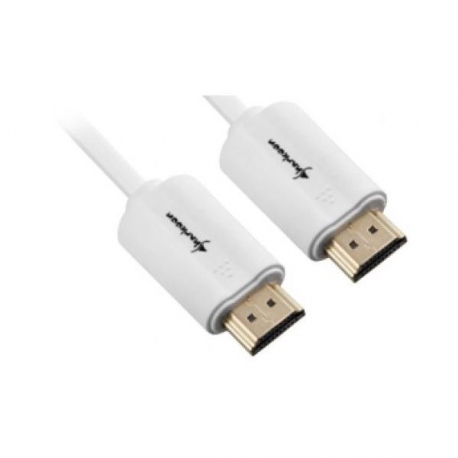 Sharkoon - HDMI cable with Ethernet - HDMI male to HDMI male - 2 m - shielded - white - 4K support - 0