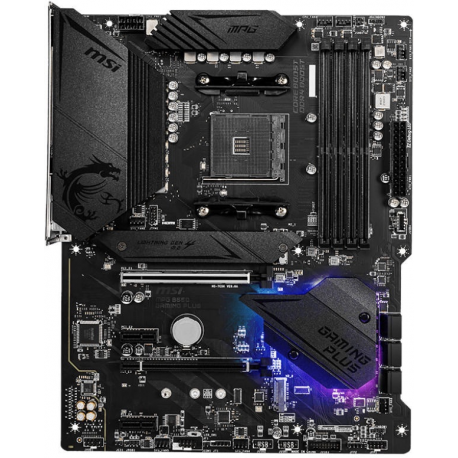 MSI MPG B550 GAMING PLUS - Motherboard - ATX - Socket AM4 - AMD B550 Chipset - USB-C Gen2, USB-C Gen1, USB 3.2 Gen 1, USB 3.2 Gen 2 - Gigabit LAN - onboard graphics (CPU required) - HD Audio (8-channel) - 0