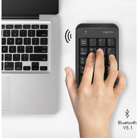 LogiLink - Keypad - wireless - Bluetooth 5.1 - black - 5