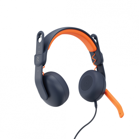 Logitech Zone Learn Wired On-Ear Headset for Learners, 3.5mm AUX - Headphones with mic - on-ear - replacement - wired - 3.5 mm jack - 0