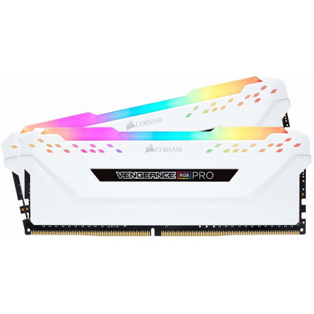 CORSAIR Vengeance RGB PRO - DDR4 - kit - 32 GB: 2 x 16 GB - DIMM 288-pin - 2666 MHz / PC4-21300 - CL16 - 1.2 V - unbuffered - non-ECC - white - 0