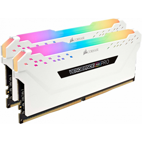 CORSAIR Vengeance RGB PRO - DDR4 - kit - 32 GB: 2 x 16 GB - DIMM 288-pin - 2666 MHz / PC4-21300 - CL16 - 1.2 V - unbuffered - non-ECC - white - 1