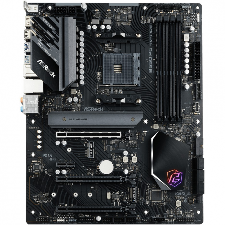 ASRock B550 PG Riptide - Motherboard - ATX - Socket AM4 - AMD B550 Chipset - USB-C Gen2, USB 3.2 Gen 1, USB 3.2 Gen 2 - 2.5 Gigabit LAN - onboard graphics (CPU required) - HD Audio (8-channel) - 1