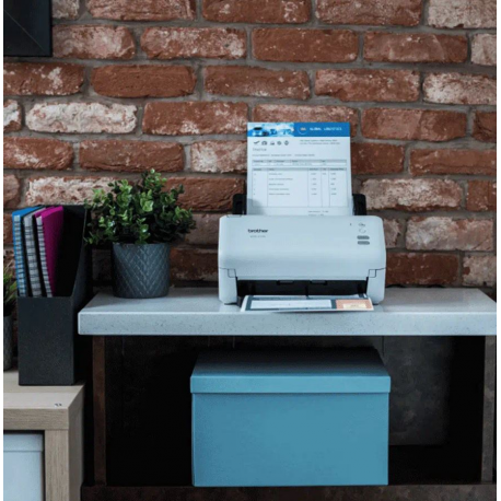 Brother ADS-4100 - Document scanner - Dual CIS - Duplex - A4 - 600 dpi x 600 dpi - up to 35 ppm (mono) / up to 35 ppm (colour) - ADF (60 sheets) - up to 5250 scans per day - USB 3.0, USB 2.0 (Host) - 4