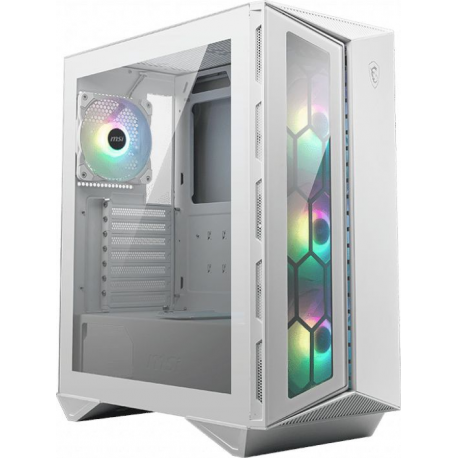 MSI MPG GUNGNIR 110R - Mid tower - ATX - windowed side panel (tempered glass) - no power supply (ATX) - white - USB / Audio - 0