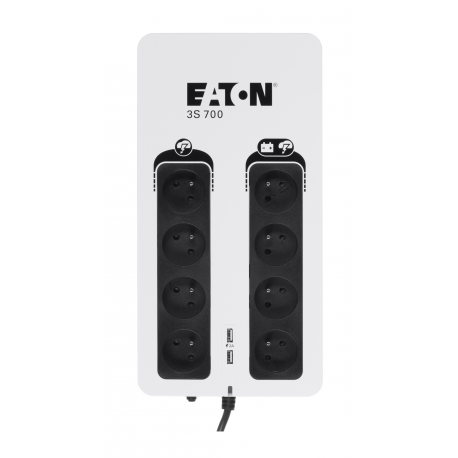 Eaton 3S 700 - UPS - AC 220-240 V - 420 Watt - 700 VA - 1-phase - USB - output connectors: 8 - 2
