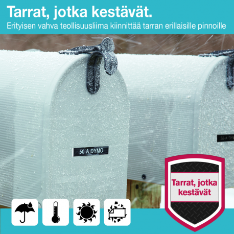 DYMO D1 - Self-adhesive - white on black - Roll (1.2 cm x 3 m) 1 cassette(s) label tape - for LabelMANAGER 100, 150, 160, 200, 210, 220, 260, 280, 300, 360, 420, 450; MobileLabeler - 13