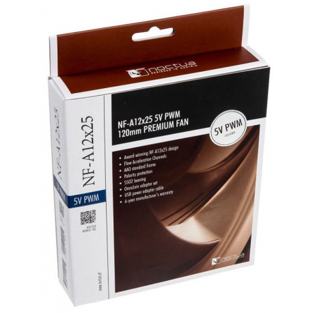 Noctua NF-A12x25 5V PWM - Case fan - 120 mm - 10