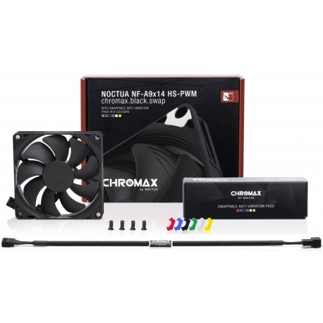Noctua chromax NF-A9x14 HS-PWM.black.swap - Case fan - 92 mm - black - 2