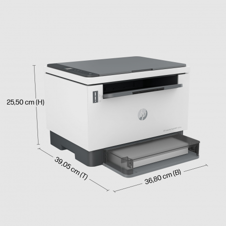 HP LaserJet Tank MFP 1604w - Multifunction printer - B / W - laser - 216 x 297 mm (original) - A4 / Legal (media) - up to 14 ppm (copying) - up to 22 ppm (printing) - 150 sheets - USB 2.0, LAN, Wi-Fi(n), Bluetooth - 9