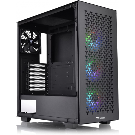 Thermaltake V Series V350 TG ARGB Air - Mid tower - ATX - windowed side panel (tempered glass) - no power supply (PS2) - black - USB / Audio - 1
