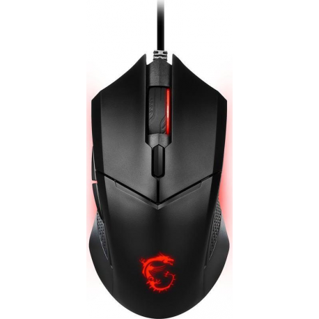MSI Clutch GM08 - Mouse - right and left-handed - optical - 6 buttons - wired - USB - black - 0