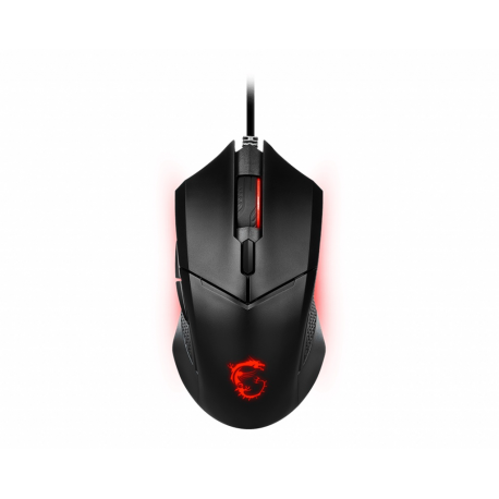 MSI Clutch GM08 - Mouse - right and left-handed - optical - 6 buttons - wired - USB - black - 1