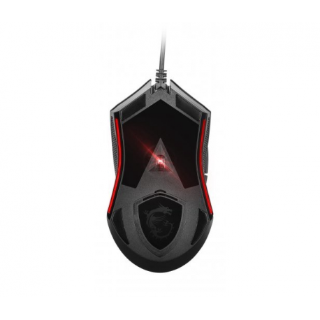 MSI Clutch GM08 - Mouse - right and left-handed - optical - 6 buttons - wired - USB - black - 2