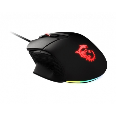 MSI Clutch GM08 - Mouse - right and left-handed - optical - 6 buttons - wired - USB - black - 8