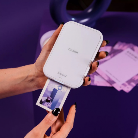 Canon Zoemini 2 - Printer - colour - zink - 50.8 x 76.2 mm - 313 x 500 dpi - up to 0.83 min/page (mono) / up to 0.83 min/page (colour) - capacity: 10 sheets - Bluetooth 5.0 - white - 3