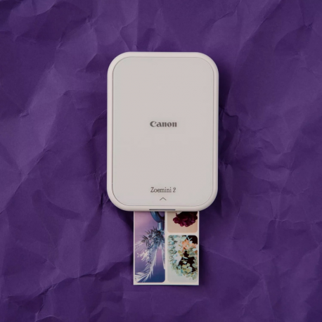 Canon Zoemini 2 - Printer - colour - zink - 50.8 x 76.2 mm - 313 x 500 dpi - up to 0.83 min/page (mono) / up to 0.83 min/page (colour) - capacity: 10 sheets - Bluetooth 5.0 - white - 7
