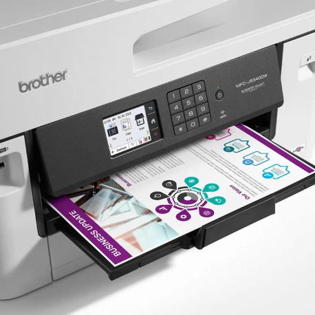 Brother MFC-J5340DWE - Multifunction printer - colour - ink-jet - A3/Ledger (media) - up to 28 ppm (printing) - 250 sheets - 14.4 Kbps - USB 2.0, LAN, Wi-Fi(n), USB host - 3
