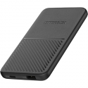 OtterBox Standard - Power bank - 5000 mAh - Apple Fast Charge, AFC - 2 output connectors (USB, 24 pin USB-C) - on cable: USB-C - nearly night