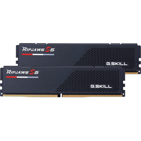 G.Skill Ripjaws S5 - DDR5 - kit - 64 GB: 2 x 32 GB - DIMM 288-pin low profile - 6000 MHz  /  PC5-48000 - CL32 - 1.4 V - unbuffered - non-ECC - matte black - 2