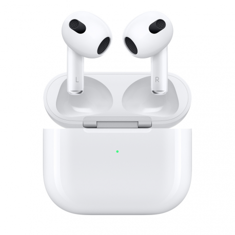 Apple AirPods with Lightning Charging Case - 3rd generation - true wireless earphones with mic - ear-bud - Bluetooth - white - 0