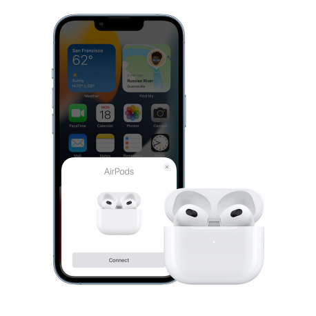 Apple AirPods with Lightning Charging Case - 3rd generation - true wireless earphones with mic - ear-bud - Bluetooth - white - 4