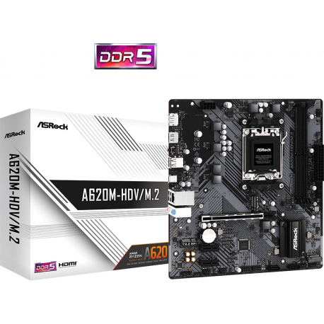 GIGABYTE A620M H AM5 2xDDR5 4xSATA 1xM.2 mATX MB