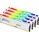 Kingston FURY Beast RGB - DDR5 - kit - 128 GB: 4 x 32 GB - DIMM 288-pin - 2800 MHz  /  PC5-44800 - CL40 - 1.25 V - unbuffered - on-die ECC - white
