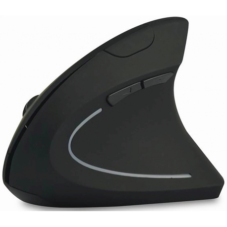 Acer - Mouse - vertical - ergonomic - right-handed - optical - 6 buttons - wireless - 2.4 GHz - USB wireless receiver - black - 1