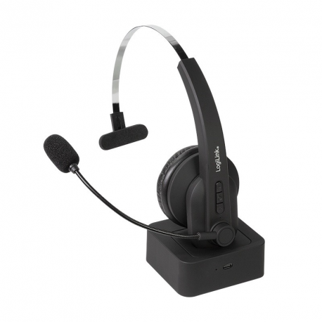 LogiLink - Headset - on-ear - Bluetooth - wireless - black - 0