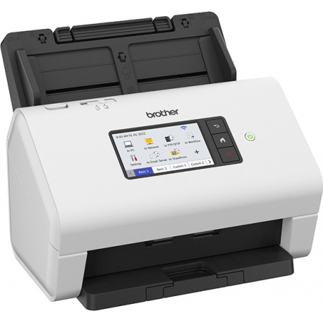 Brother ADS-4900W - Document scanner - Dual CIS - Duplex - A4 - 600 dpi x 600 dpi - up to 60 ppm (mono) / up to 60 ppm (colour) - ADF (100 sheets) - up to 9000 scans per day - USB 3.0, LAN, Wi-Fi(n), USB 2.0 (Host) - 1