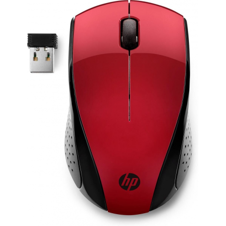 HP 220 - Mouse - 3 buttons - wireless - 2.4 GHz - USB wireless receiver - sunset red - CTO - for Victus by HP Laptop 16; Laptop 14, 15, 17; Pavilion Plus Laptop 14; Pavilion x360 Laptop - 0