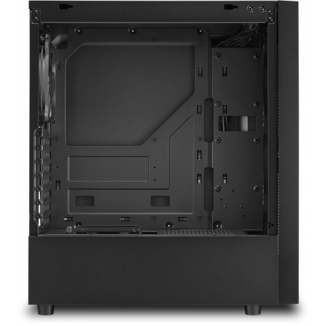 Sharkoon RGB Slider - MDT - ATX - windowed side panel (tempered glass) - no power supply - black - USB / Audio - 5