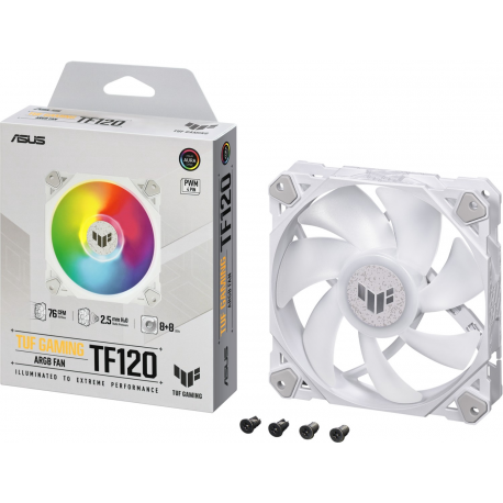 ASUS TUF Gaming TF120 ARGB - White Edition - case fan - 120 mm - white - 7