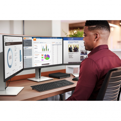 HP E24d G4 Advanced Docking Monitor - LED monitor - 23.8" - 1920 x 1080 Full HD (1080p) @ 60 Hz - IPS - 250 cd / m² - 1000:1 - 5 ms - HDMI, DisplayPort, USB-C - black - 12