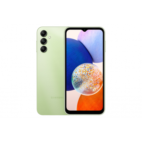 Samsung Galaxy A14 5G - 5G smartphone - dual-SIM - RAM 4 GB  /  Internal Memory 64 GB - microSD slot - LCD display - 6.6" - 2408 x 1080 pixels - 3x rear cameras 50 MP, 2 MP, 2 MP - front camera 13 MP - light green - 0