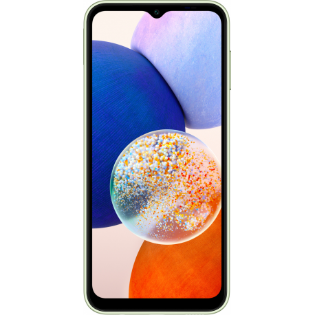 Samsung Galaxy A14 5G - 5G smartphone - dual-SIM - RAM 4 GB  /  Internal Memory 64 GB - microSD slot - LCD display - 6.6" - 2408 x 1080 pixels - 3x rear cameras 50 MP, 2 MP, 2 MP - front camera 13 MP - light green - 3