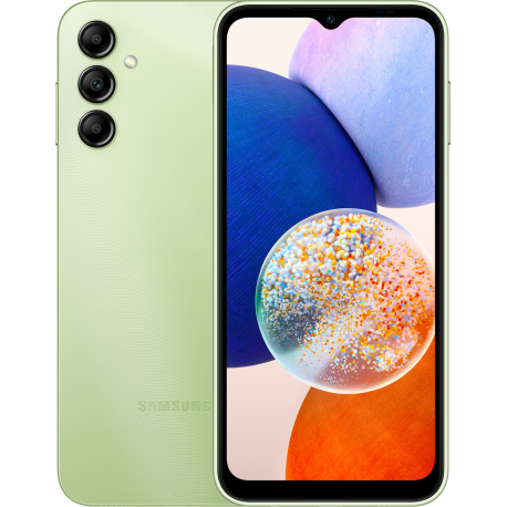 Samsung Galaxy A14 5G - 5G smartphone - dual-SIM - RAM 4 GB  /  Internal Memory 64 GB - microSD slot - LCD display - 6.6" - 2408 x 1080 pixels - 3x rear cameras 50 MP, 2 MP, 2 MP - front camera 13 MP - light green - 11