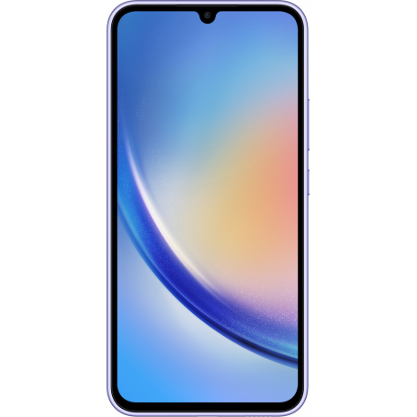 Samsung Galaxy A34 5G - 5G smartphone - dual-SIM - RAM 6 GB  /  Internal Memory 128 GB - microSD slot - OLED display - 6.6" - 2340 x 1080 pixels (120 Hz) - 3x rear cameras 48 MP, 8 MP, 5 MP - front camera 13 MP - awesome violet - 3