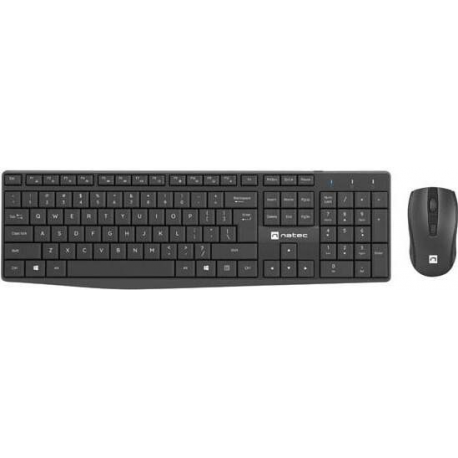 Natec Keyboard, US Layout, Wireless + Mouse, Squid, 2in1 Bundle