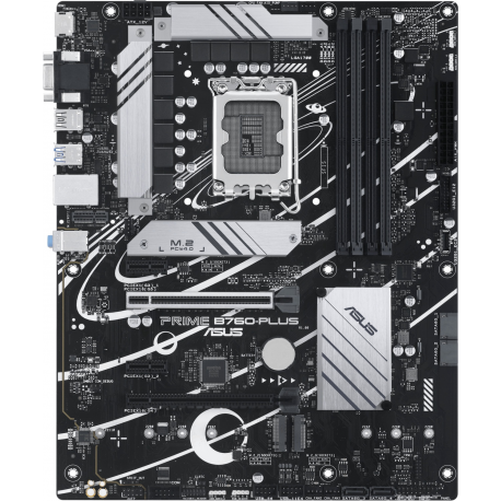 ASUS PRIME B760-PLUS - Motherboard - ATX - LGA1700 Socket - B760 Chipset - USB-C 3.2 Gen 2x2, USB-C 3.2 Gen 1, USB 3.2 Gen 2, USB 3.2 Gen 1, USB4 - 2.5 Gigabit LAN - onboard graphics (CPU required) - HD Audio (8-channel) - 0