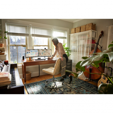 HP P24h G5 - LED monitor - 23.8" - 1920 x 1080 Full HD (1080p) @ 75 Hz - IPS - 250 cd / m² - 1000:1 - 5 ms - HDMI, VGA, DisplayPort - speakers - black - 10